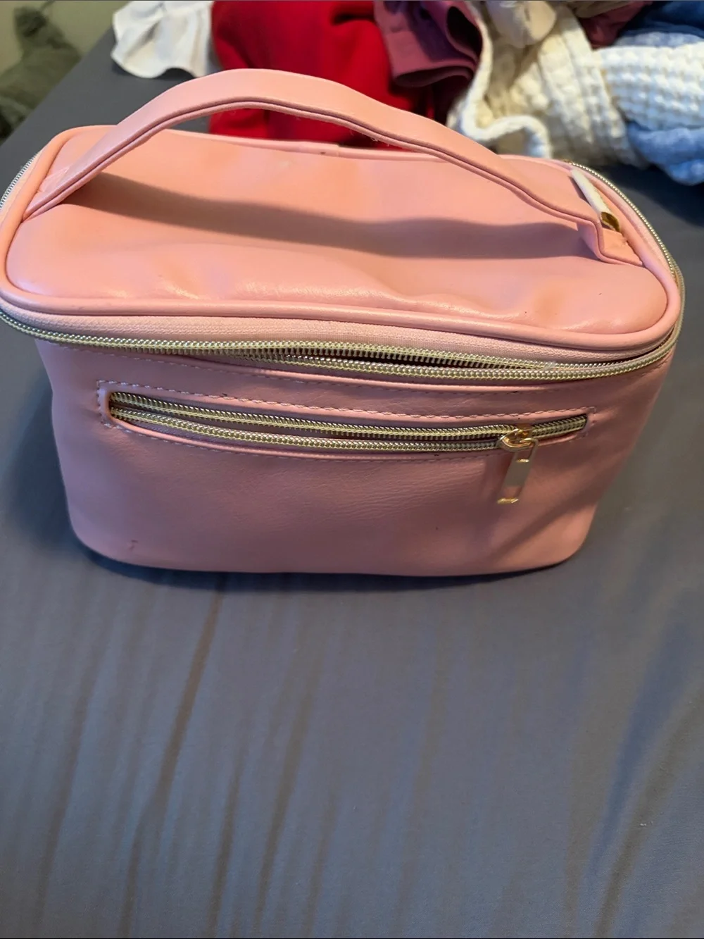 Women's Pink Cosmetic Travel Case Bag